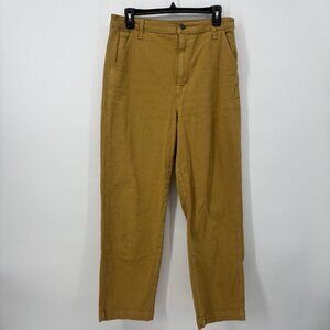 Madewell Classic Straight Pants Mustard Yellow Women's Size 29 #AJ559 High Waist